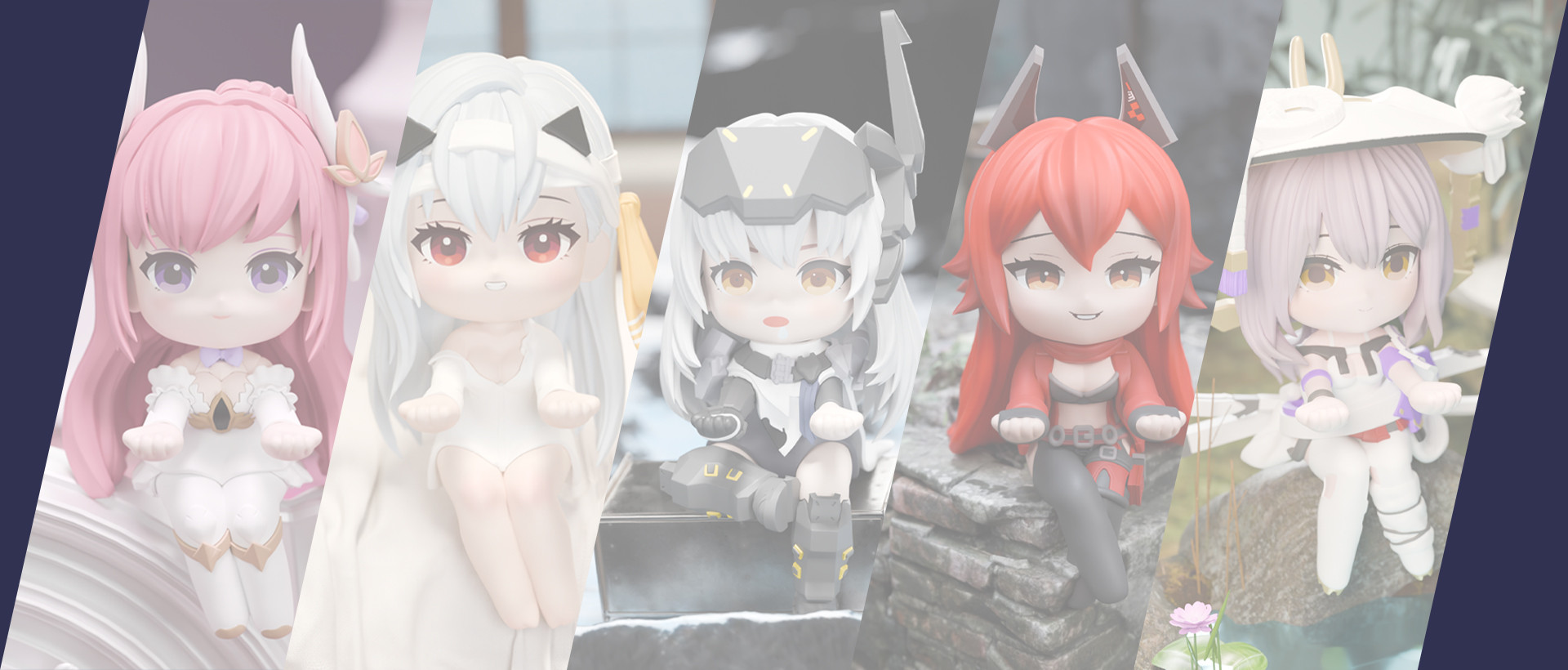 アニメスタイルのチビフィギュアコレクション